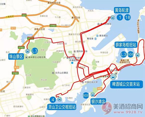 啤酒节东区线路调整图