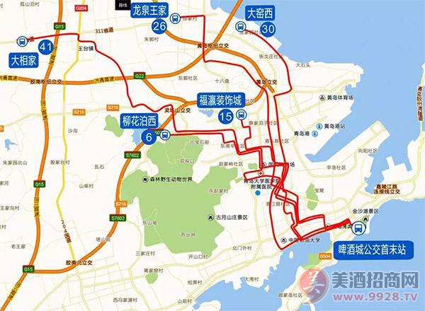 啤酒节夜间线路图