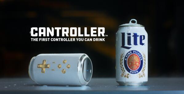 Miller Lite推出可兼作游戏控制器的啤酒罐